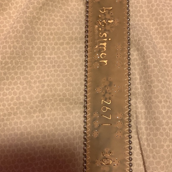 SOLD. B.B belt (B.B Simon) belt black with swarovski crystal all around - Picture 4 of 8